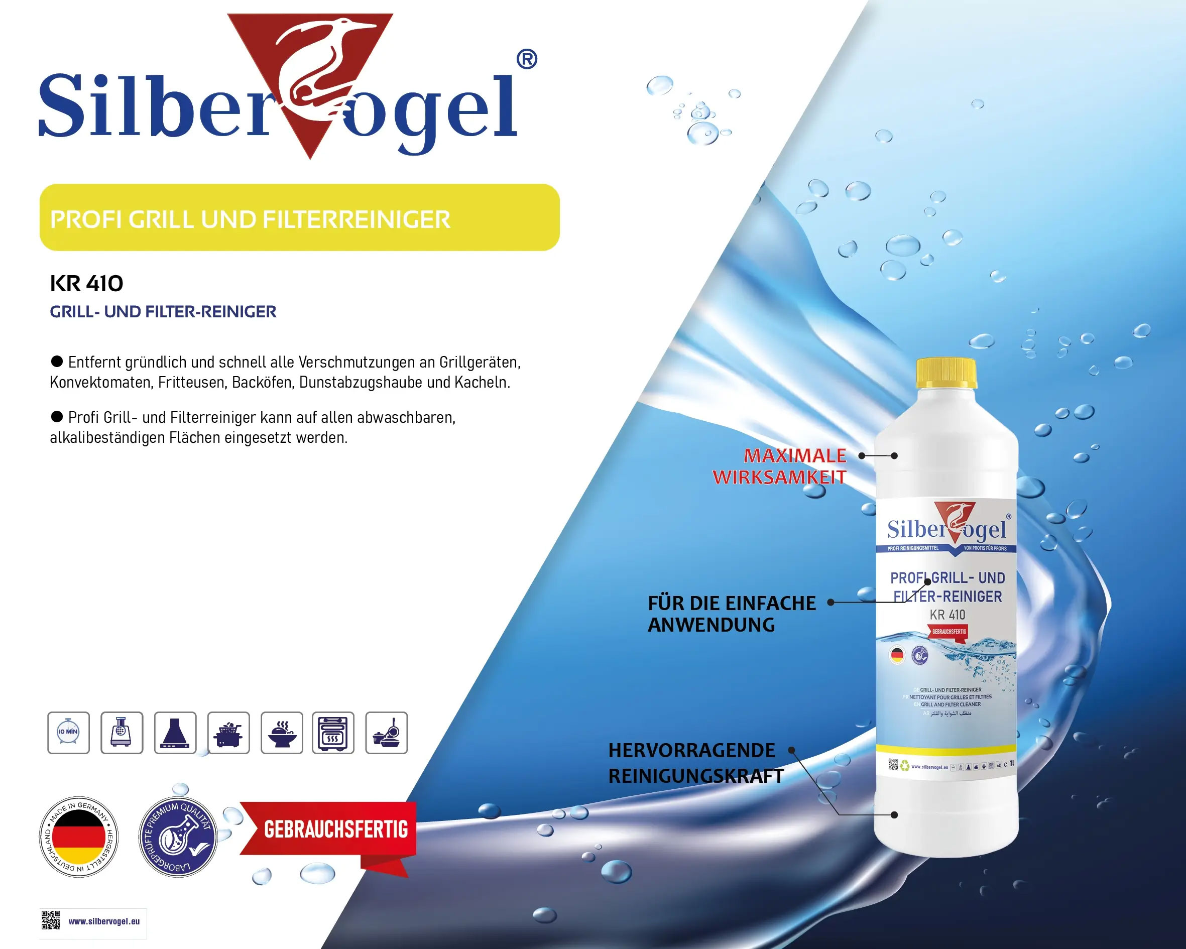 PROFI GRILL- & FILTERREINIGER – Maximale Reinigungskraft für Küche und Gastronomie